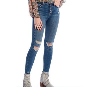 Free People Raw Hem Hi Rise Jegging Skinny Jean